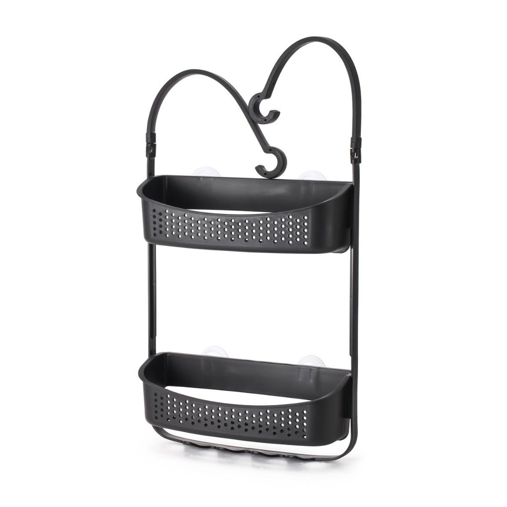 Shower Caddy Double Hanging Black**