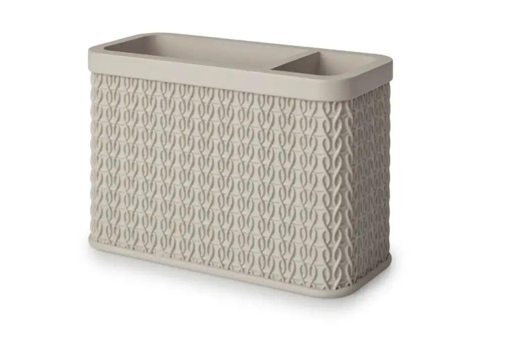 Lace Toothbrush Tidy Almond