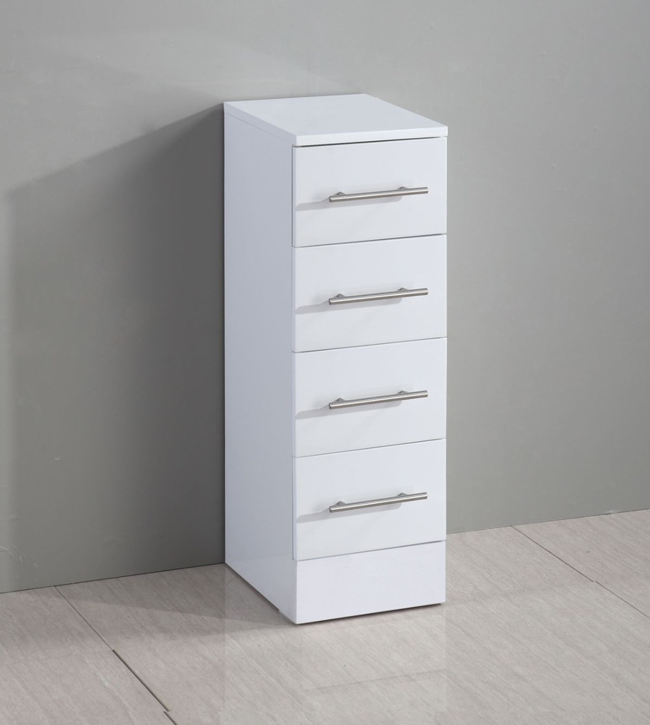 Canterbury 4 Drawer Unit High Gloss White**