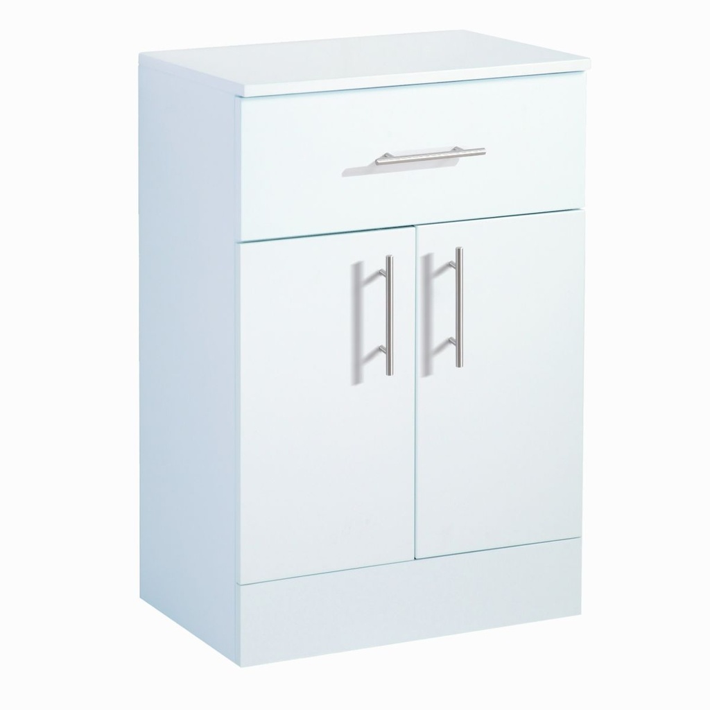 Canterbury Floor Cabinet Single Drawer High Gloss White**