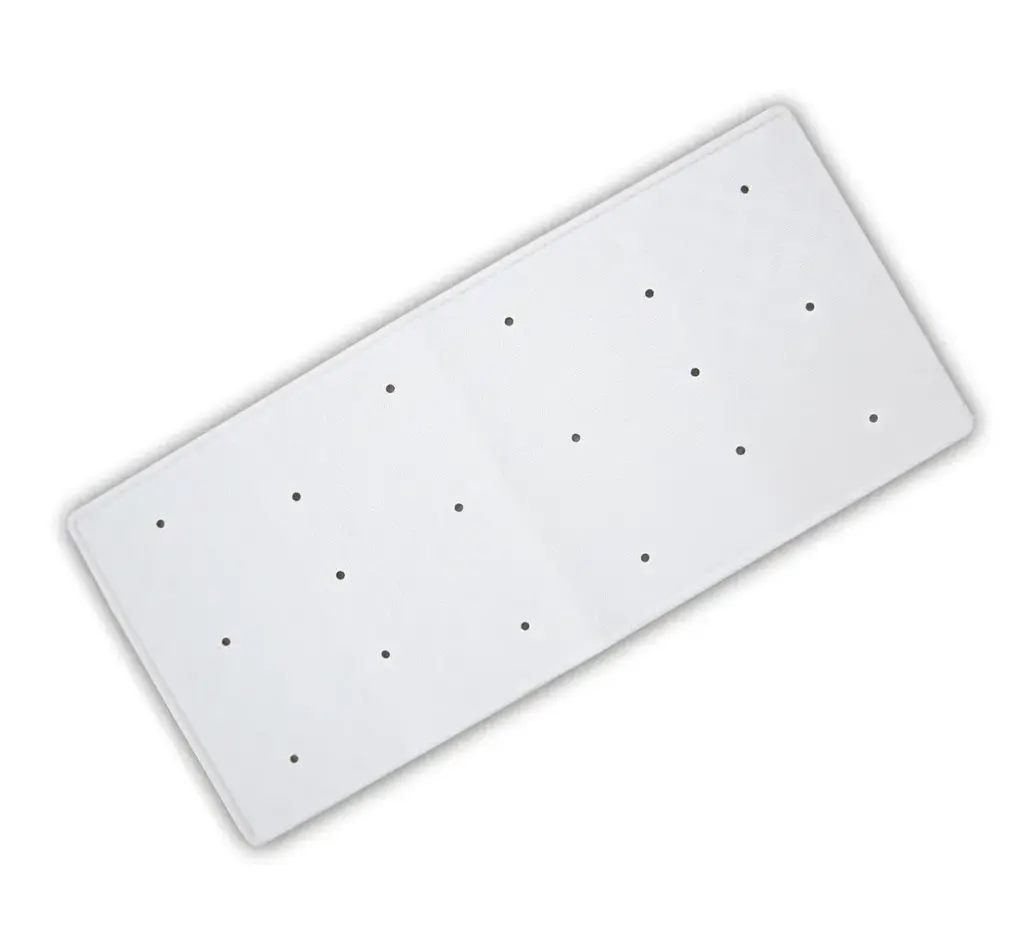 Anti-Bacterial Rubber Bath Mat - White
