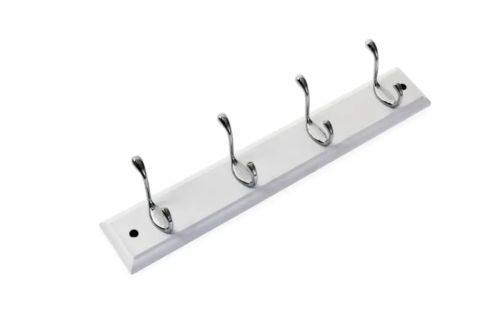 Winchester 4 Polished Chrome Hook Wall White