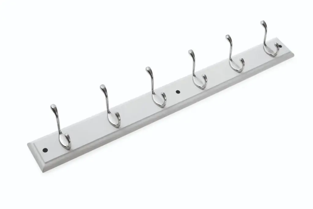 Winchester 6 Polished Chrome Hook Wall White