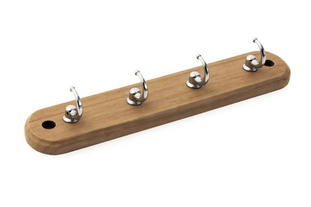Truro 4 Polished Chrome Hook Wall Pine