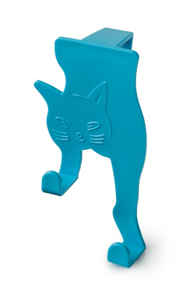 Spectrum Over Door Hook Cat Turquoise**
