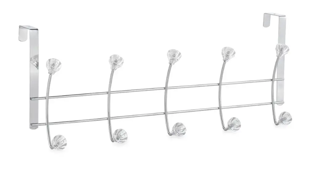 Diamond Over Door 5 Hook Chrome