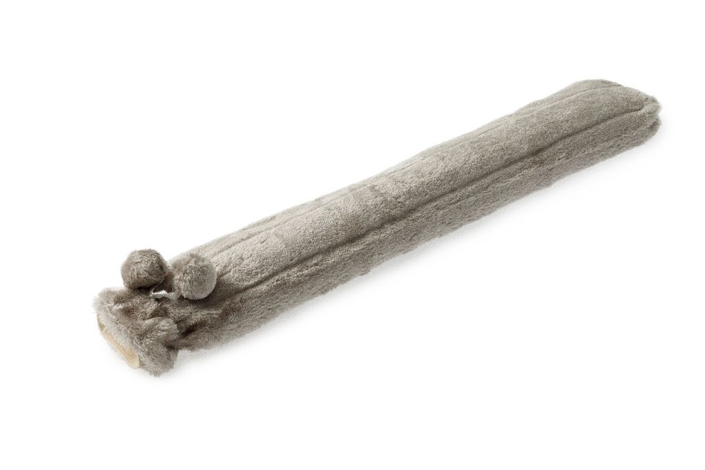 Long Hot Water Bottle + Mink Fur Silver**