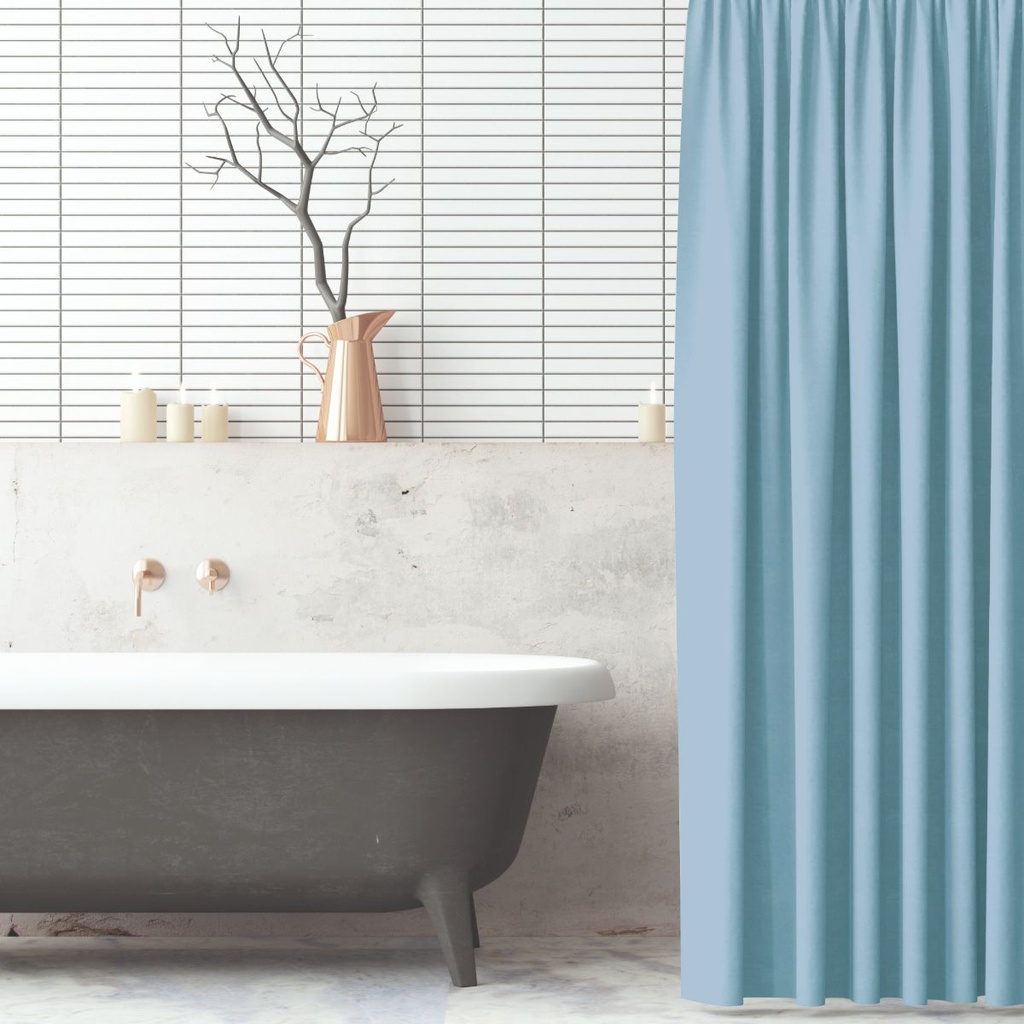 Polyester Shower Curtain 180x200CM - Sky Blue