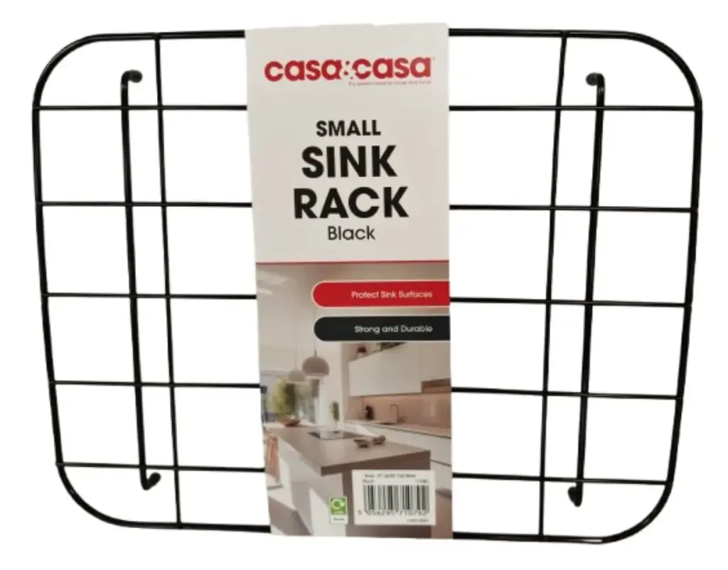 Wire Coated Sink Rack/Protector Small - Black