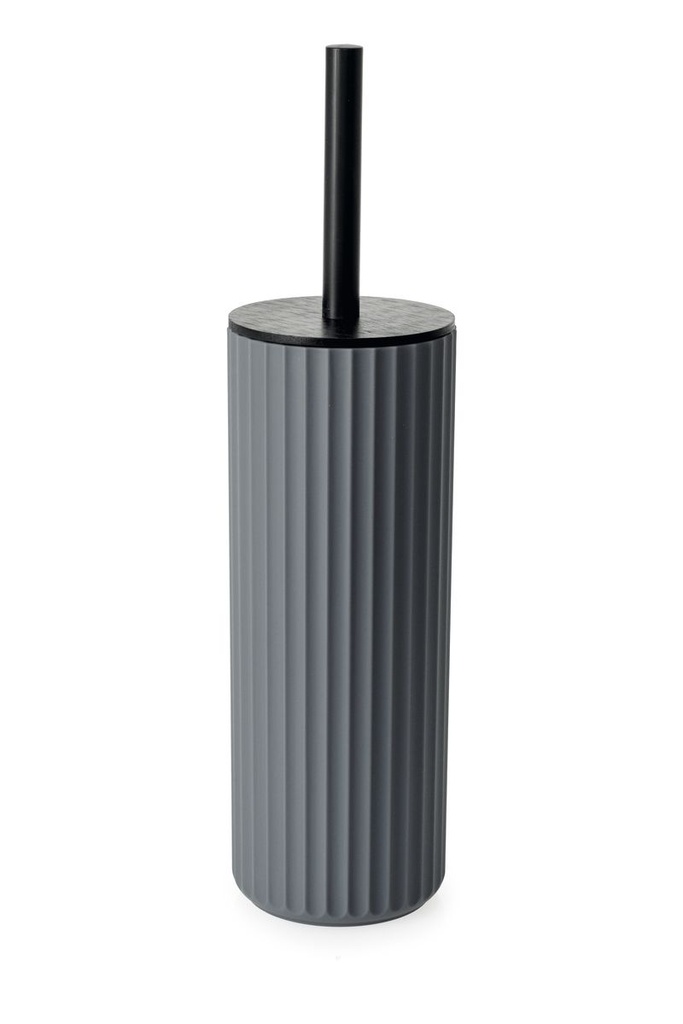Berkeley Toilet Brush - Grey W/Bamboo Lid