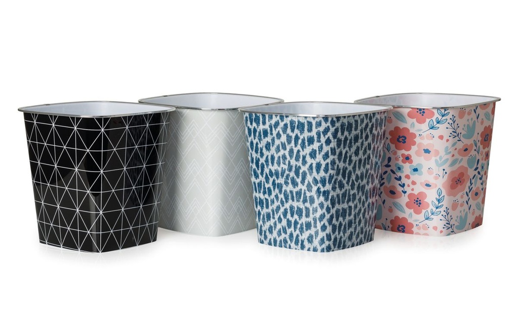 Plastic Pattern Bins Assorted Square