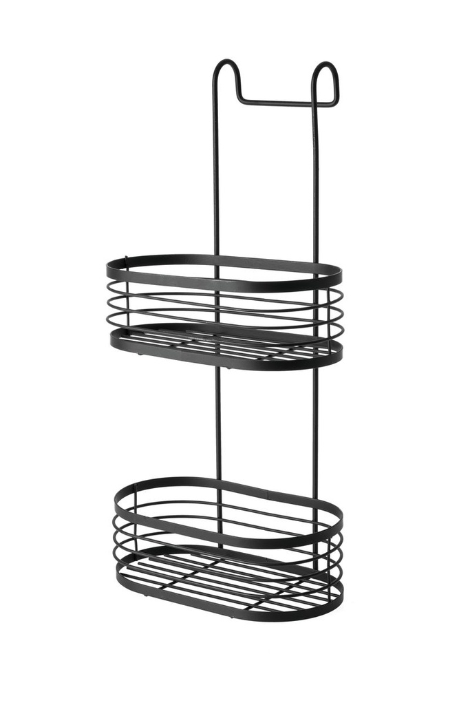 2 Tier Over Shower Screen Caddy - Black