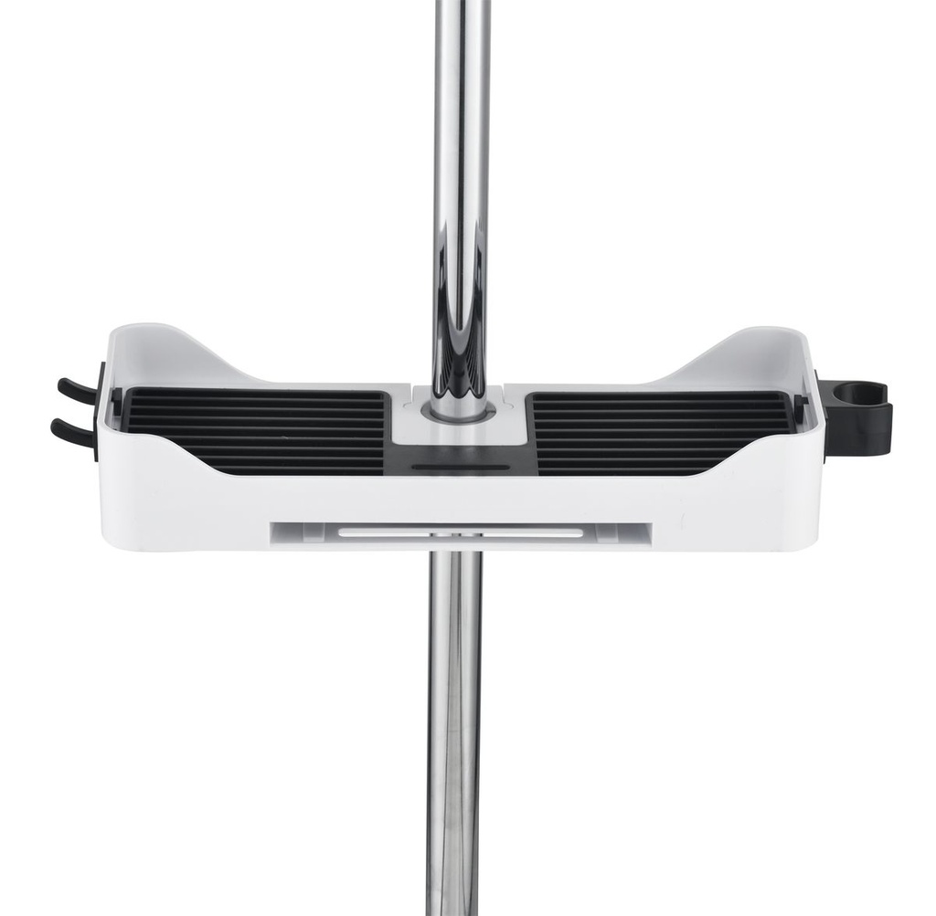 Neptune Shower Rail Shelf With Wiper - White