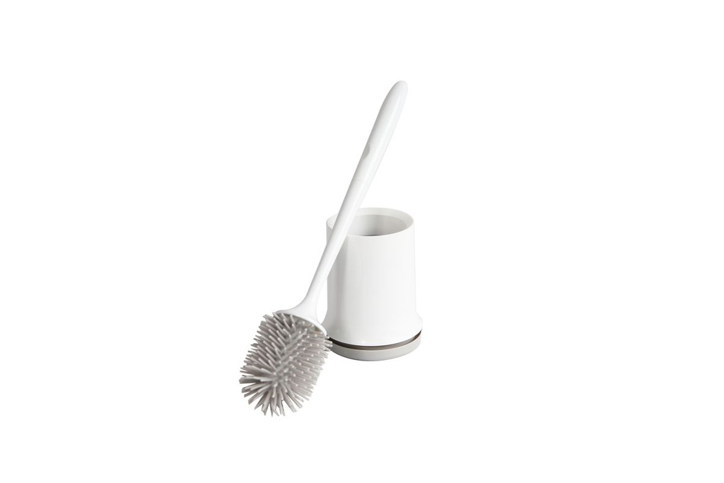 Plastic Toilet Brush - WH/GY with TPR Head