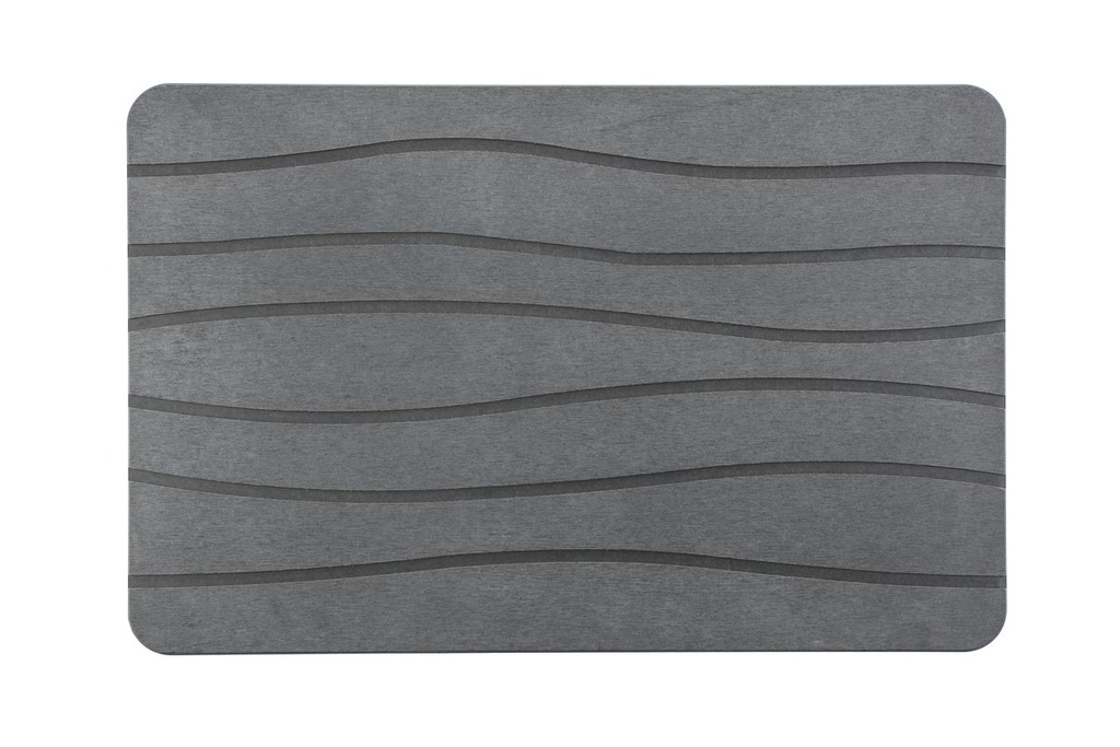 Diatomite Bathroom Mat - Grey Waves 40 x 60cm
