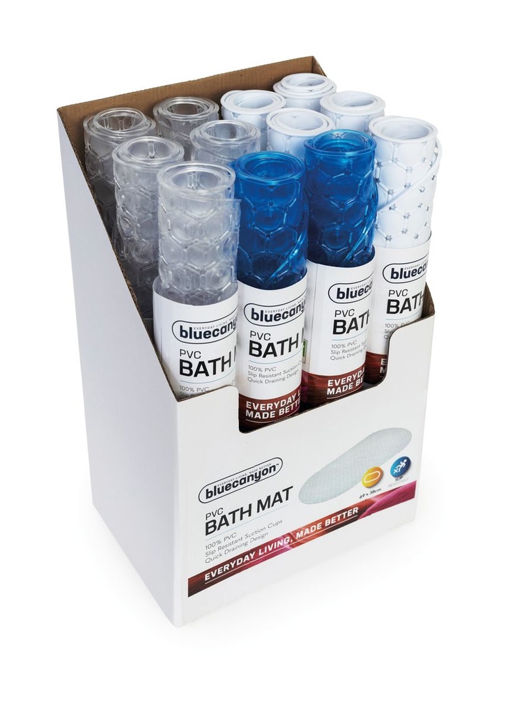 PVC Hexagonal Promo Mat 12pcs Asst Colours