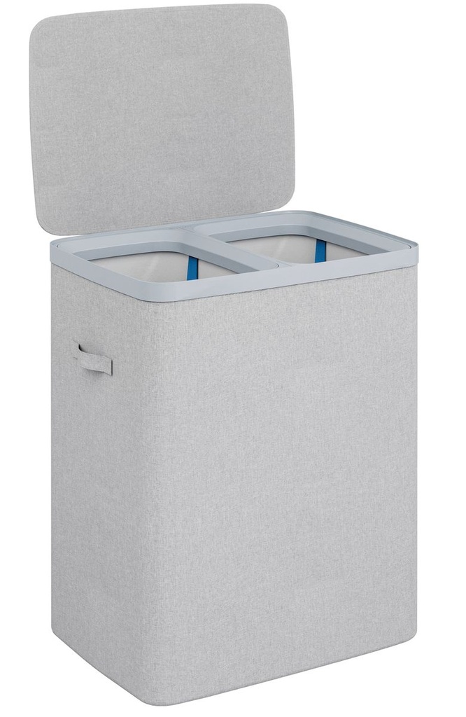 Dual Section Laundry Hamper (100L) – Grey