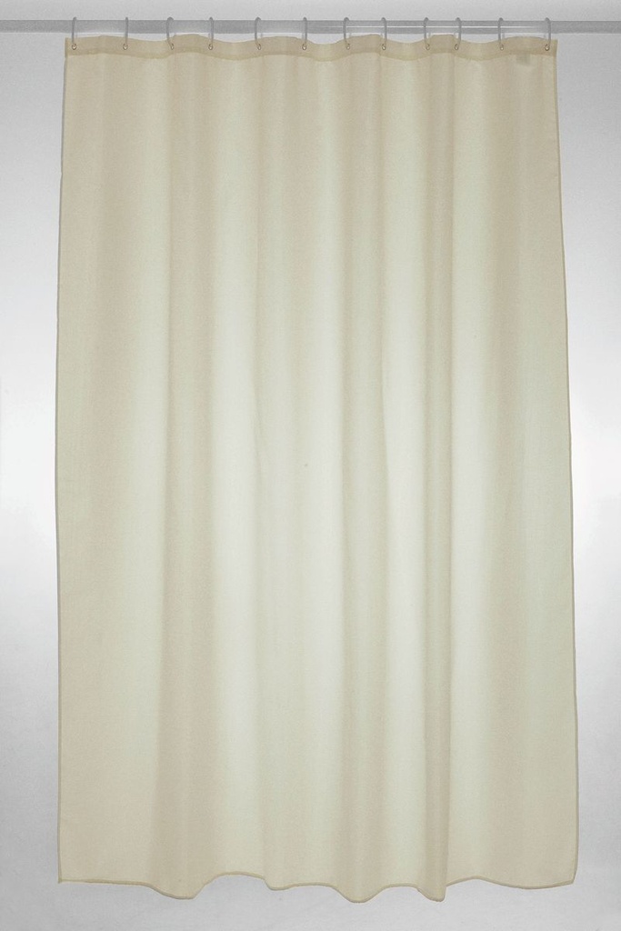 Cream Polyester Shower Curtain 180x180cm