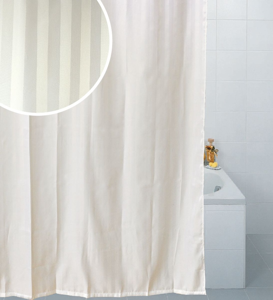 Polyester Shower Curtain 300x200CM - White
