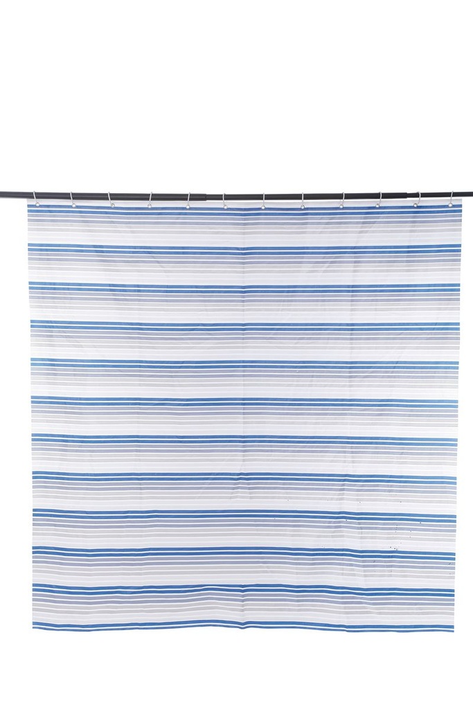Horizontal Stripe Shower Curtain Peva - 180x180cm