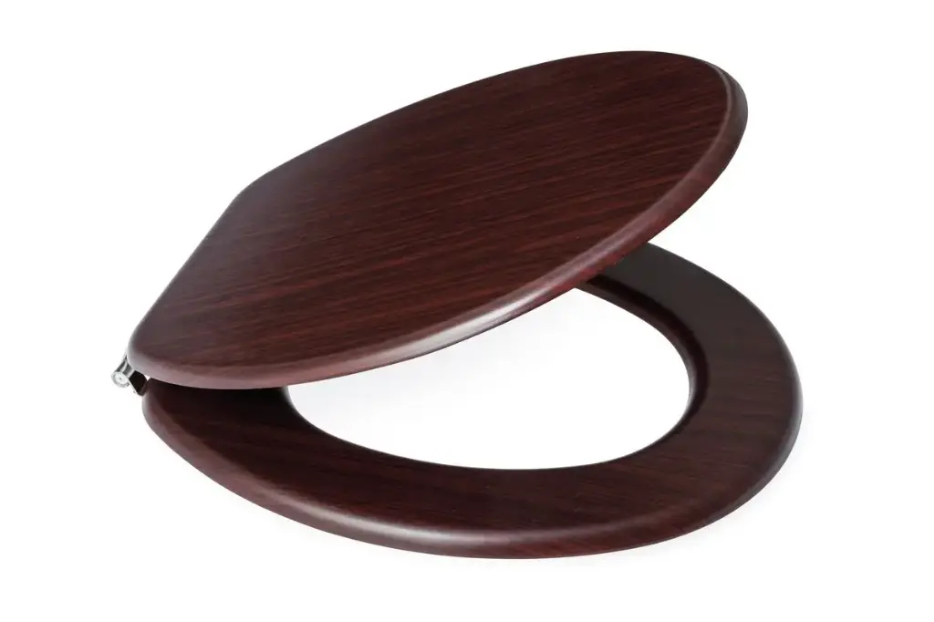Hampton Mahogany MDF Toilet Seat SS Hinge