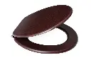 Hampton Mahogany MDF Toilet Seat SS Hinge