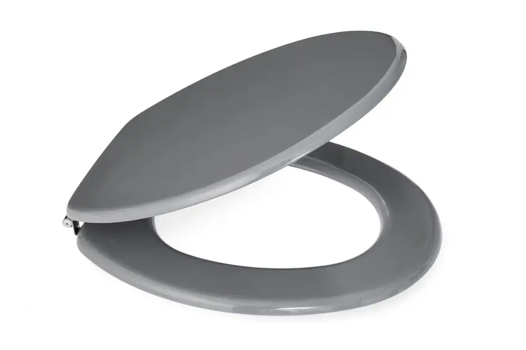 Hampton Grey MDF Toilet Seat SS Hinge