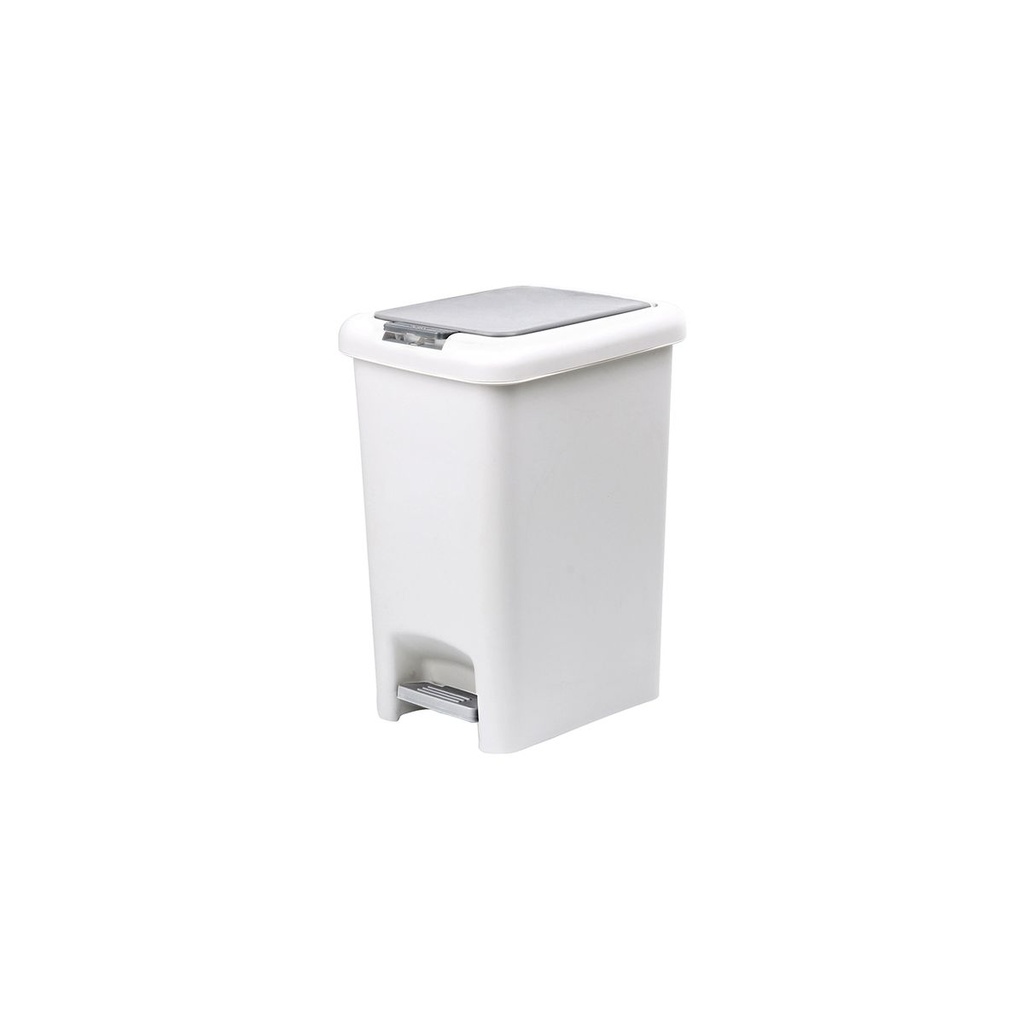 Fairmont 10L Double Opening Pedal Bin Wh/Gy