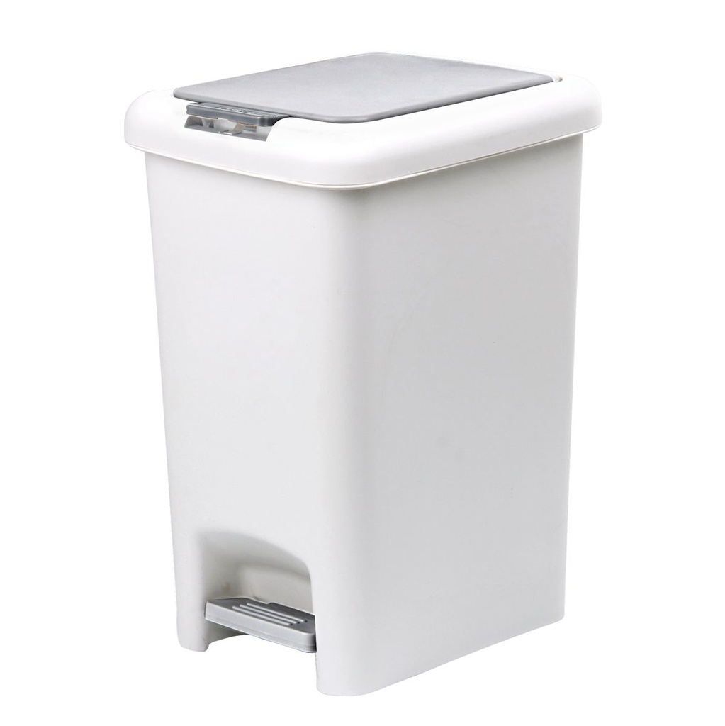 Fairmont 45L Double Opening Pedal Bin Wh/Gy