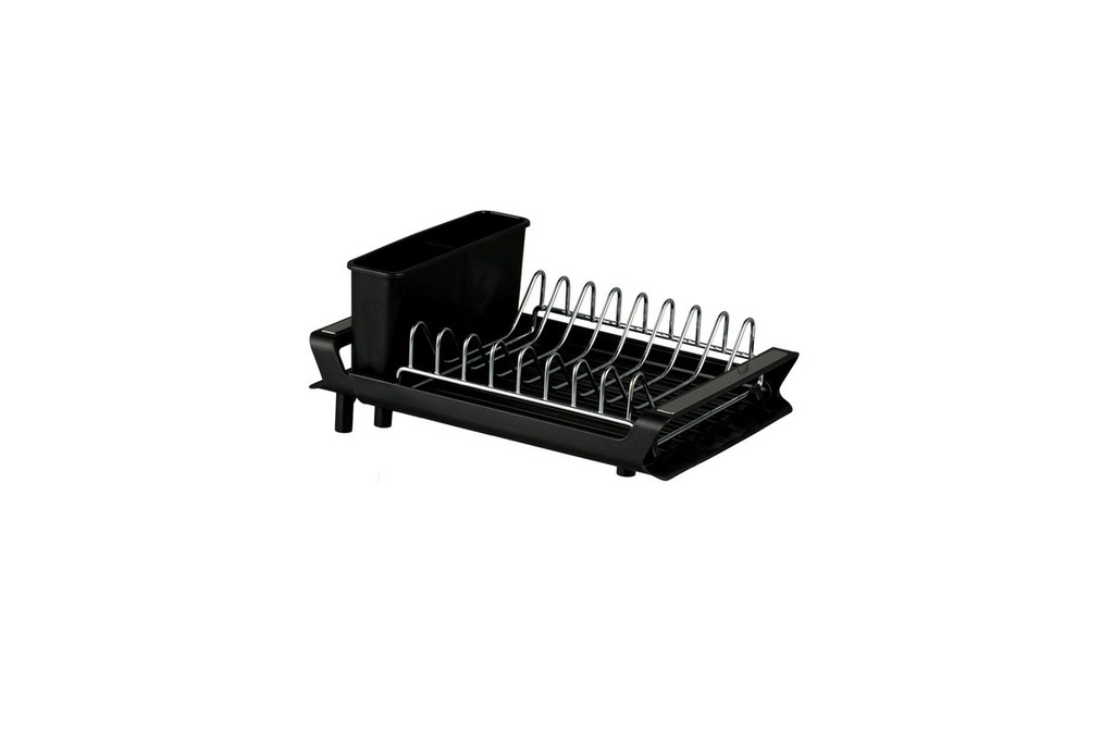 Compact Expanding Dish Rack Black