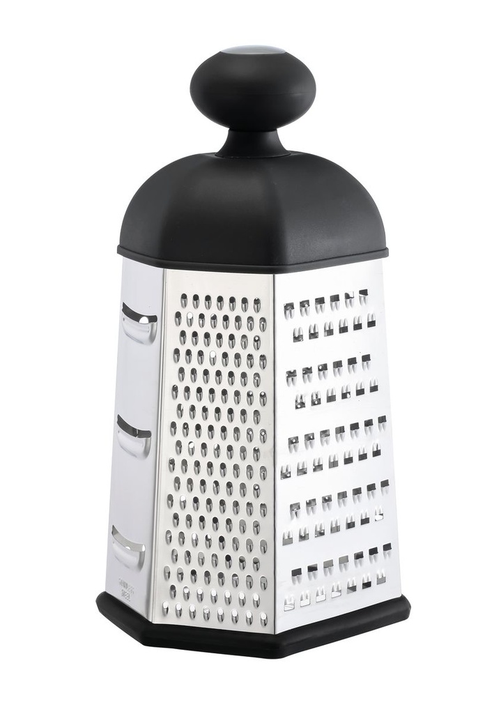 Grater 6 Side 9" Black