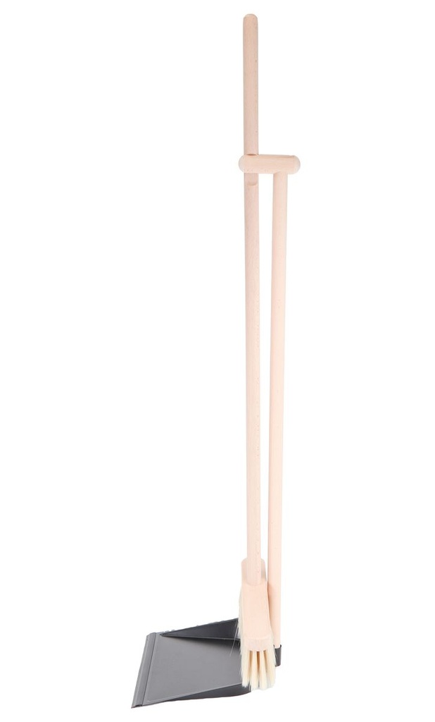 Long Dustpan & Brush -Beechwood + Iron
