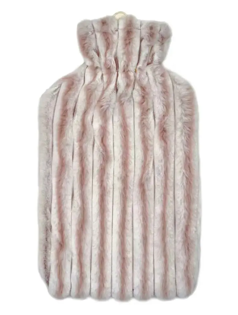 3L Hot Water Bottle with Stripe Cover - Pink