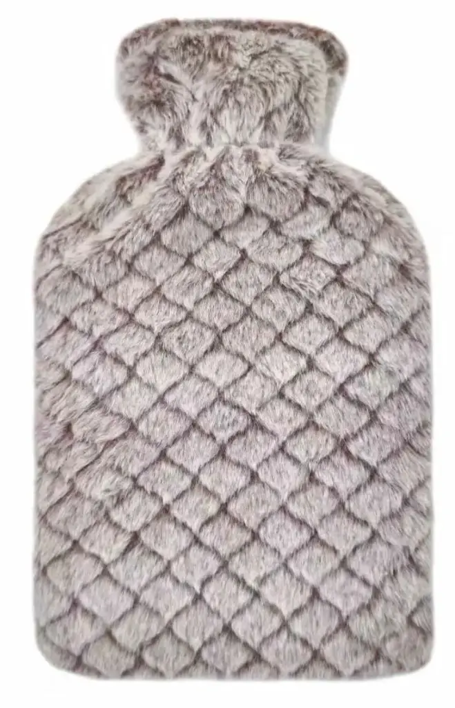 2L Hot Water Bottle with Fishbone Cover