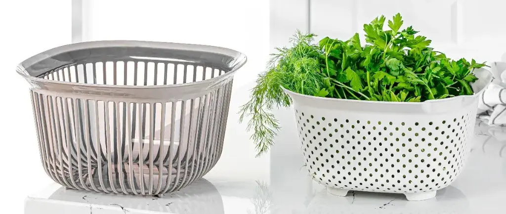 Linea Square Bowl Strainer 4L - Almond