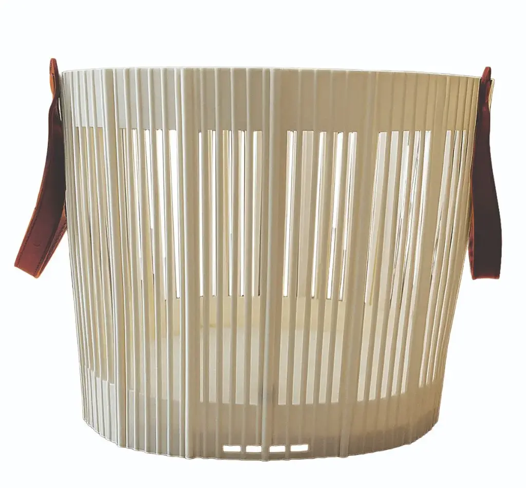 Flute Foldable Laundry Basket - Almond