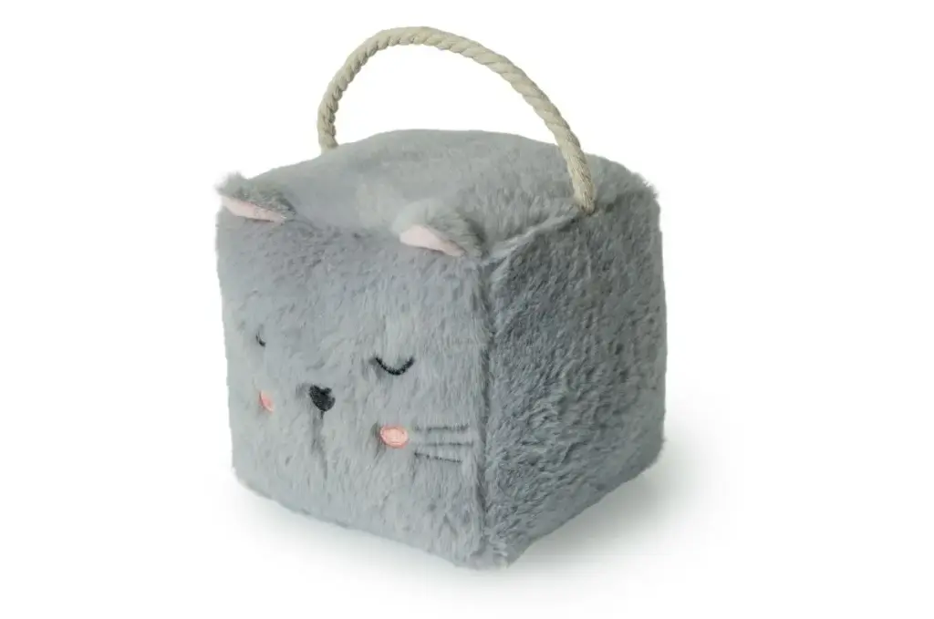 Tia Cat Door Stop Square - Grey