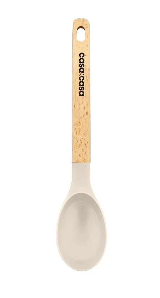 Beech Wood Utensil Solid Spoon - Almond