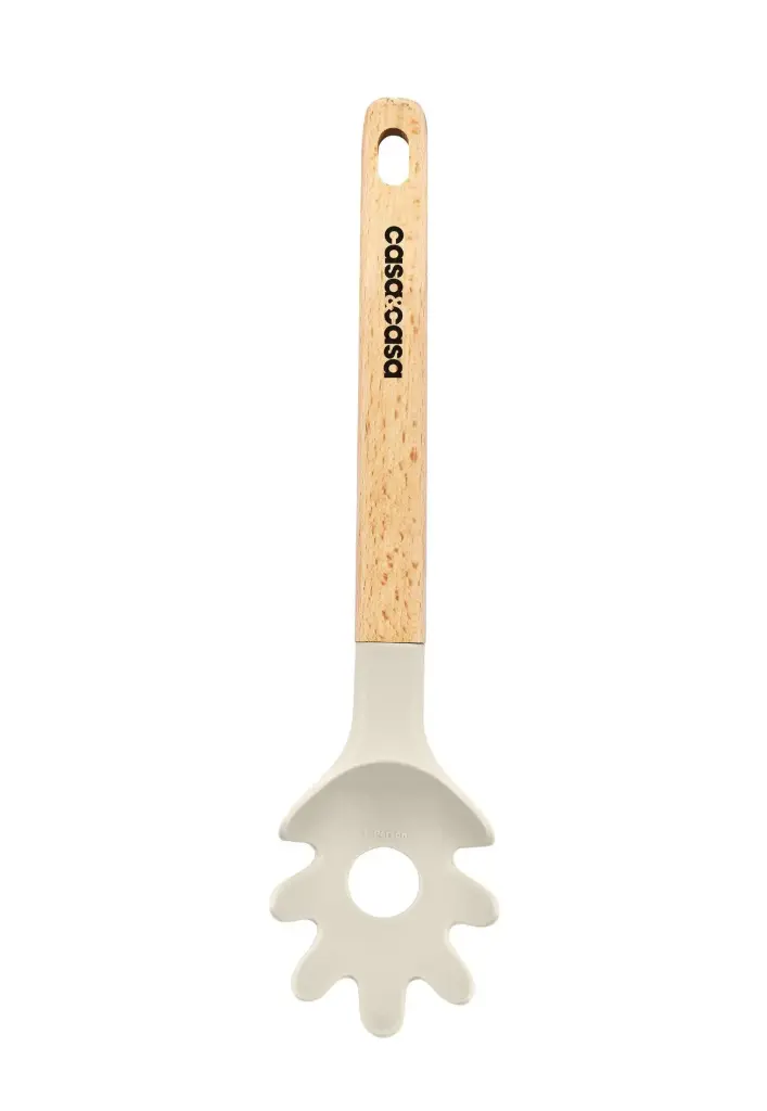 Beech Wood Utensil Spaghetti Server - Almond