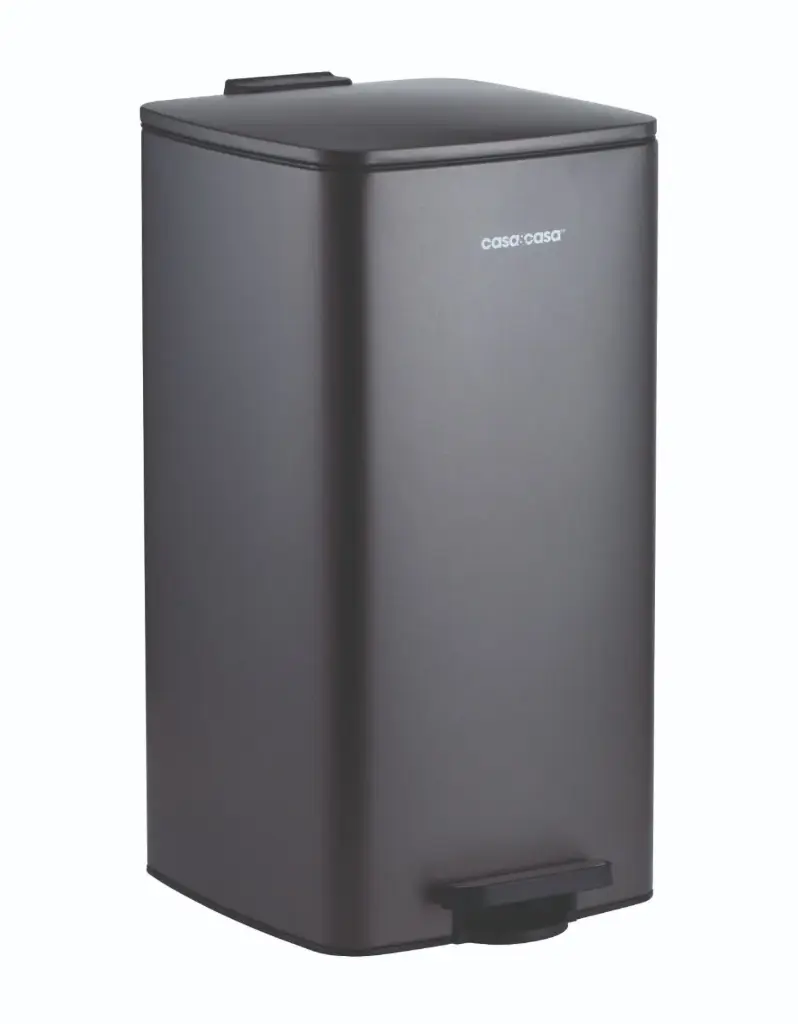 Seattle 30L Square Pedal Bin Slate