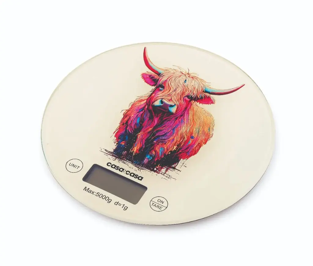 Electronic Kitchen Scale Highland Cow - Almond