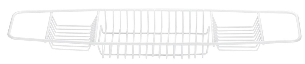 Over Bath Rack Plastic Coated White