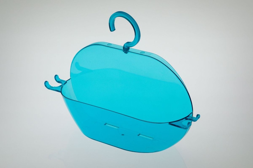 Hanging Plastic Shower Caddy Assorted - Cl/Bl/Bk**