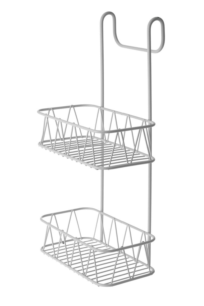 2 Tier Over Shower Screen Caddy White