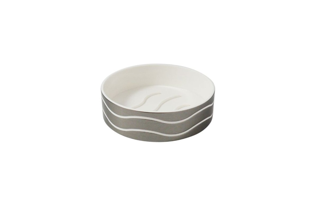 Ice Collection Soap Dish Sil/Wh**