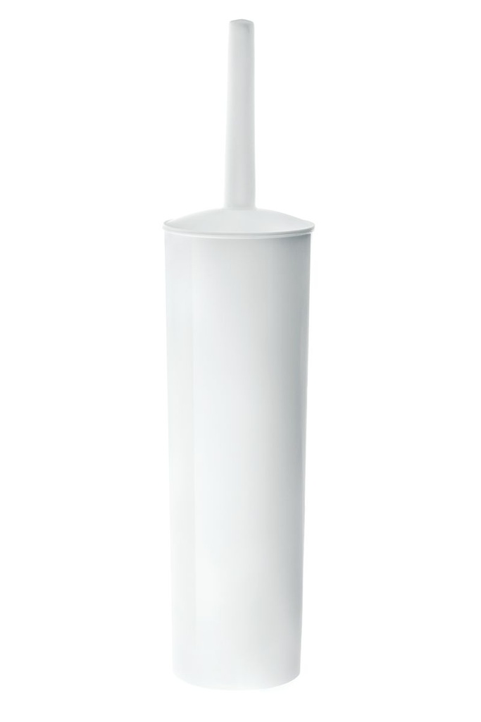 Plastic Toilet Brush & Holder Tall - White