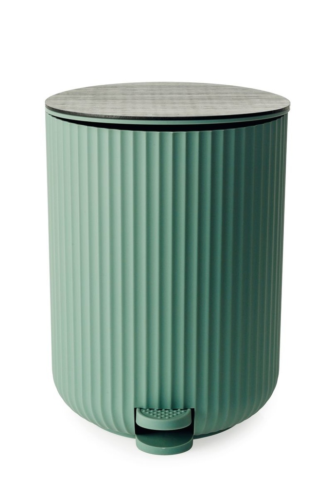Berkeley Pedal Bin - Green W/Bamboo Lid 4.5L