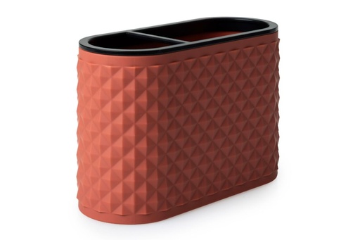 [BA2063CO] Figaro Toothbrush Tidy Coral**