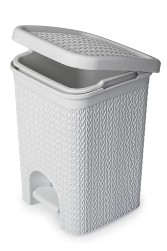 [BA6201WH] Lace Design 5L Pedal Bin White*