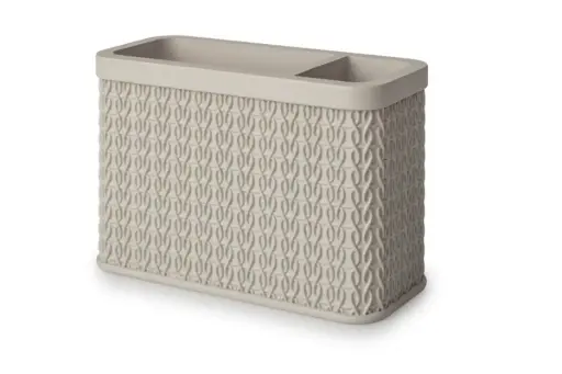 [BA6213AL] Lace Toothbrush Tidy Almond
